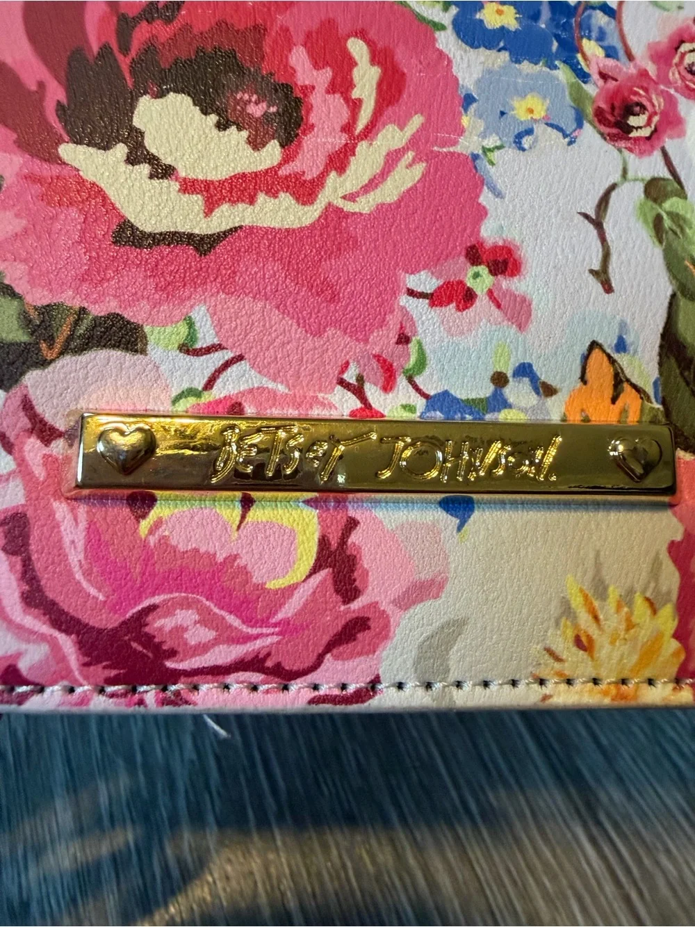 Betsey Johnson Floral Print Wristlet Clutch - Pink Multi